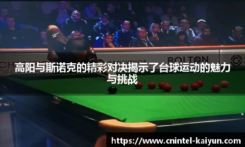 高阳与斯诺克的精彩对决揭示了台球运动的魅力与挑战